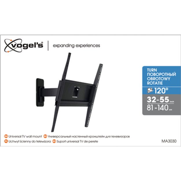 Vogels | Wall mount | MA3030-A1 | Full motion | 32-65   | Maximum weight (capacity) 25 kg | Black 1