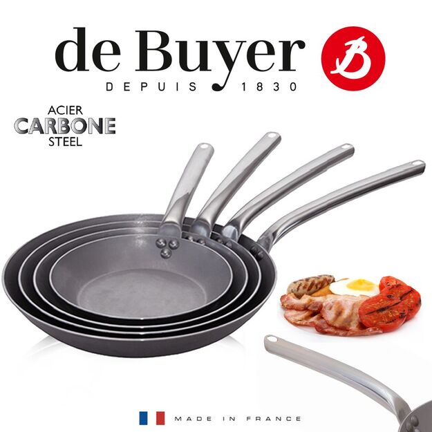 de Buyer Acier Carbone Steel frying pan, 28cm 5110.28
