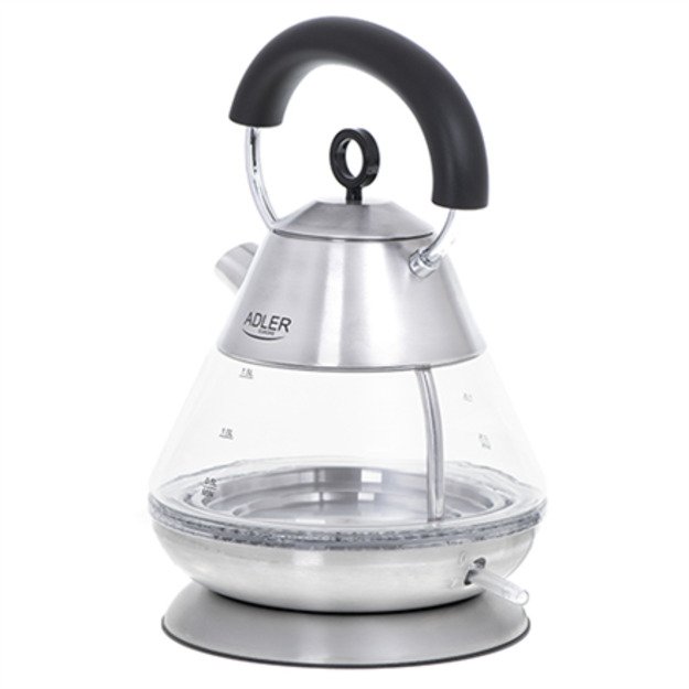 Adler Kettle AD 1282 Electric, 1850 W, 1.5 L, Glass/Stainless steel, 360° rotational base, Inox