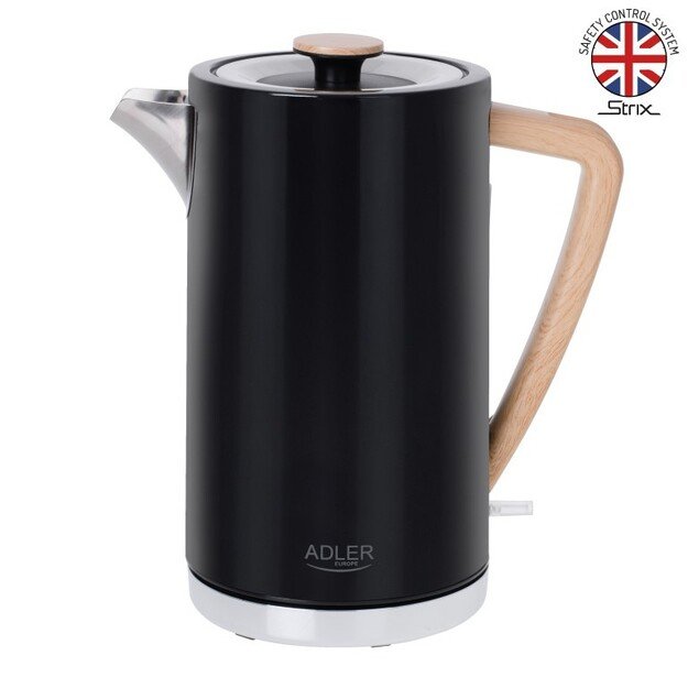 Adler Kettle AD 1347b Electric 2200 W 1.5 L Stainless steel 360° rotational base Black