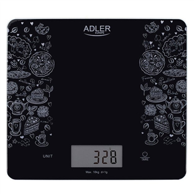 Adler Kitchen scales AD 3171 Maximum weight (capacity) 10 kg, Graduation 1 g, Display type LCD, Black