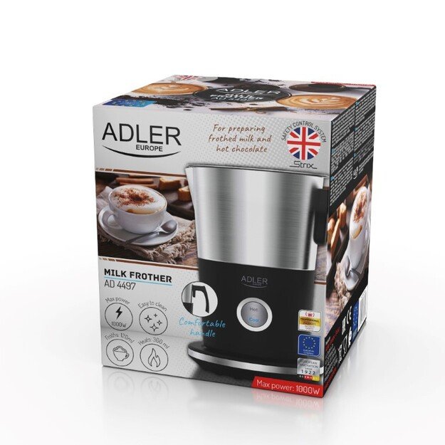 Adler Milk frother AD 4497 600 W, Black