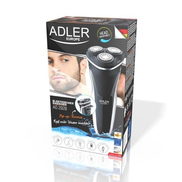 Adler Shaver AD 2928 Operating time (max) 90 min Black