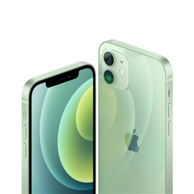 Apple iPhone 12 Green 6.1   XDR OLED Apple A14 Bionic Internal RAM 4 GB 64 GB Single SIM Nano-SIM and eSIM 3G 4G Main camera Dua