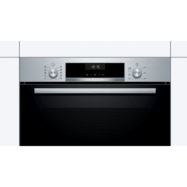 Bosch HBG5370S0 oven 71 L 3400 W A Black, Stainless steel