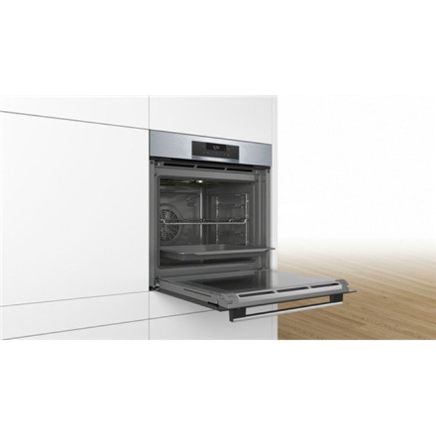 Bosch Oven HBA172BS0S 71 L, Electric, Pyrolysis, Touch control, Height 59.5 cm, Width 59.4 cm, Stainless steel