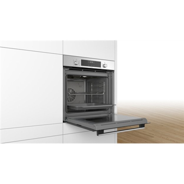 Bosch Oven HBA537BS0 71 L Electric EcoClean Mechanical control Height 59.5 cm Width 59.4 cm Stainless steel