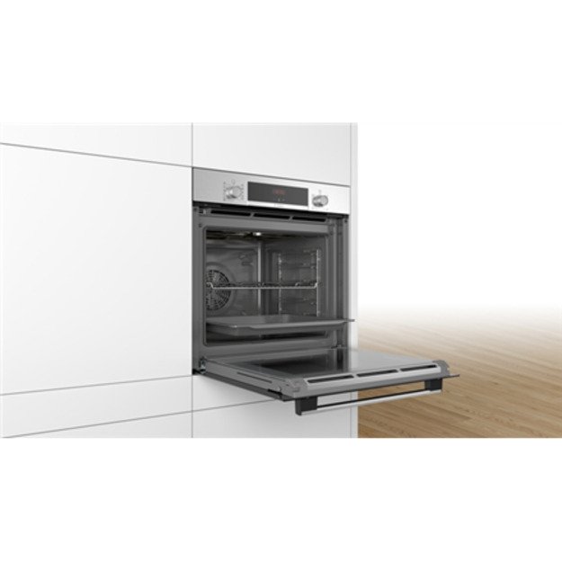 Bosch Oven HBA574BR0 71 L Electric Pyrolysis Rotary and electronic Height 59.5 cm Width 59.4 cm Stainless steel