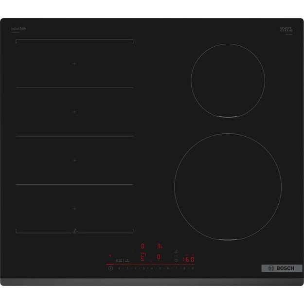 Bosch | PIX631HC1E Series 6 | Hob | Induction | Number of burners/cooking zones 4 | DirectSelect | Timer | Black
