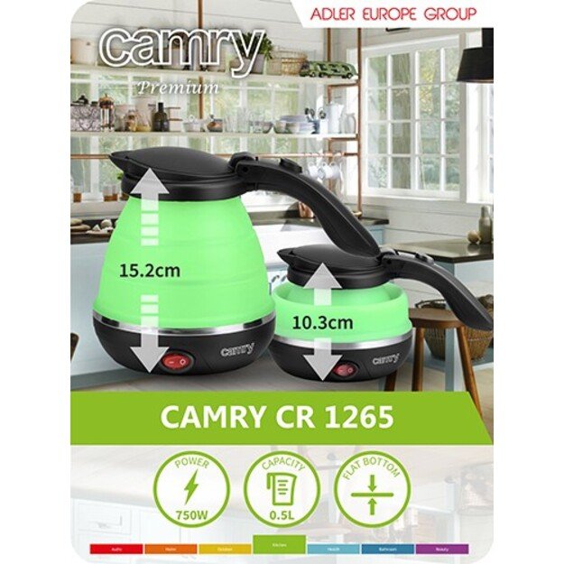 Camry CR 1265 Electric, 750 W, 0.5 L, Plastic, Green