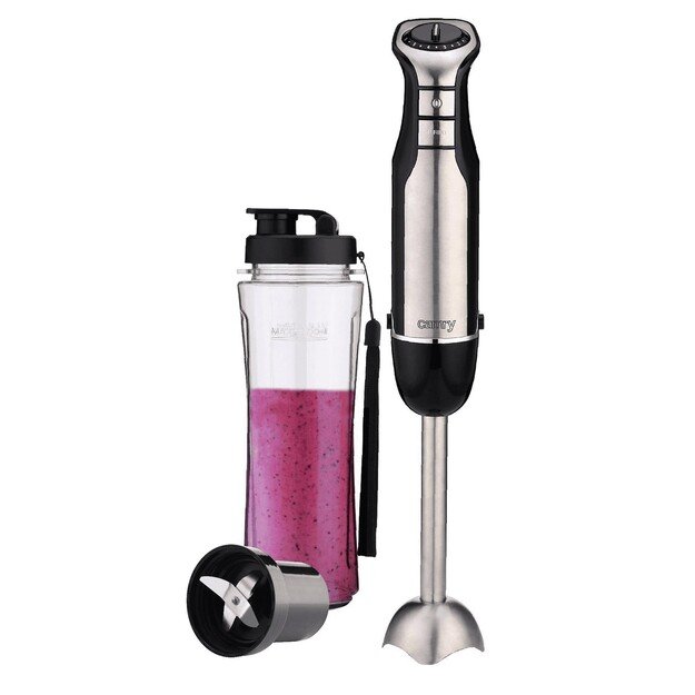 Camry CR 4615 Hand and personal blender in one, 400 W, Number of speeds 6, Turbo mode, Black/Stainless steel