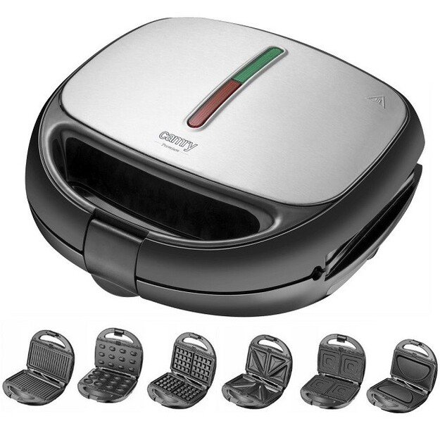 Camry Sandwich maker 6 in 1 CR 3057 1200 W Number of plates 6 Black/Silver