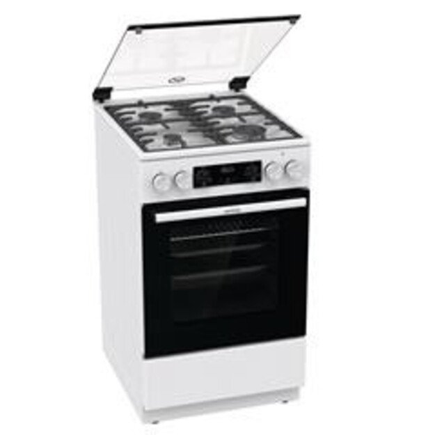 Cooker | GK5C61WF | Hob type Gas | Oven type Electric | White | Width 50 cm | Depth 59.4 cm | 62 L
