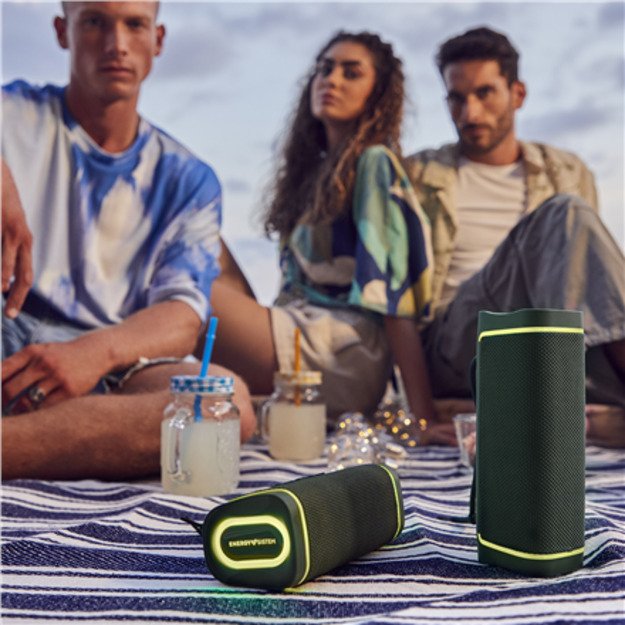 Energy Sistem Yume ECO Bluetooth Speaker with RGB LED Lights, Green Energy Sistem