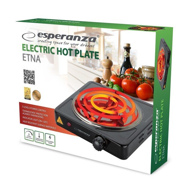 Esperanza EKH012K Black electric stove