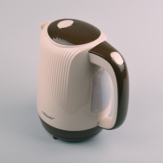 Feel-Maestro MR042 beige electric kettle 1.7 L Beige, Brown 2200 W