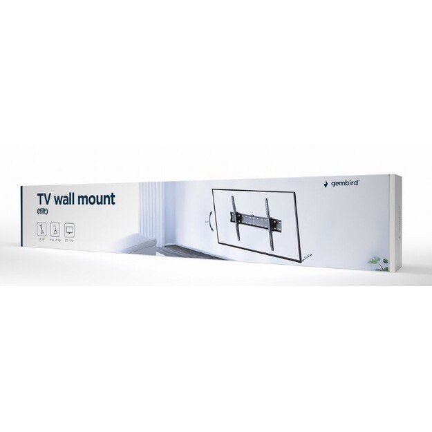 Gembird | Wall mount | Tilt | 37-70   | Maximum weight (capacity) 40 kg | Black