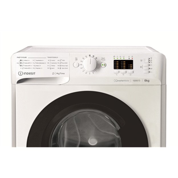 INDESIT Washing machine MTWSA 61294 WK EE Energy efficiency class C Front loading Washing capacity 6 kg 1151 RPM Depth 42.5 cm