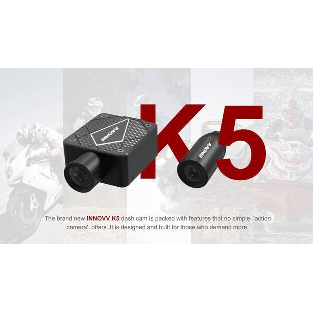 INNOVV K5 - vazdo registratorius motociklui (2 kameros)