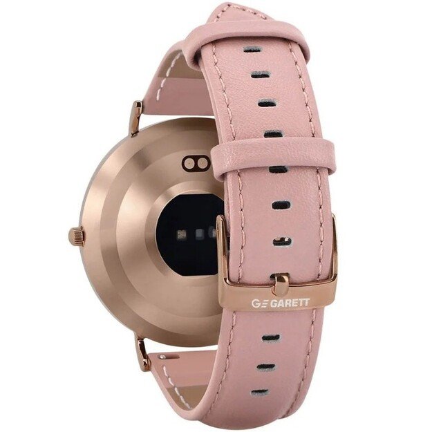 Išmanusis laikrodis su lietuvišku meniu Garett Verona gold-pink leather