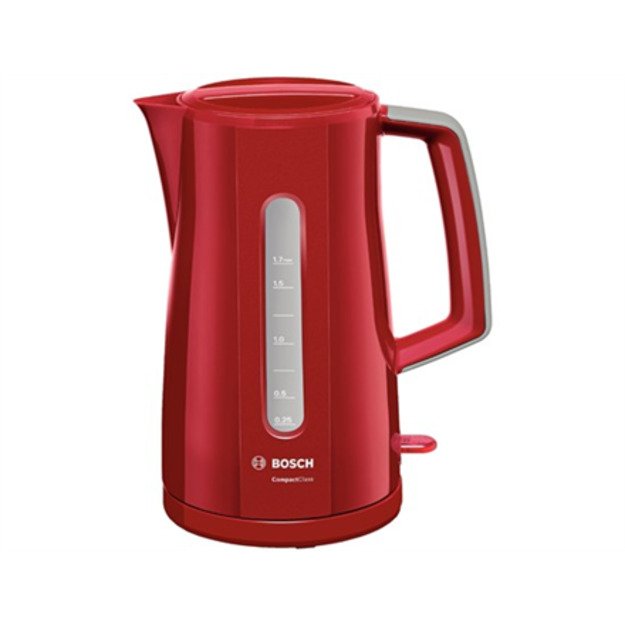 Kettle electric BOSCH TWK 3A014 (2400W 1.7l, red color)