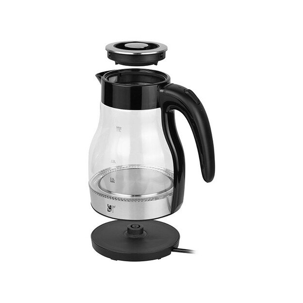 LAFE CEG017 electric kettle 1.7 L 2200 W Black, Transparent