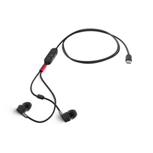 Lenovo Go USB-C ANC In-Ear Headphones (MS Teams) Built-in microphone Black USB Type-C Wired
