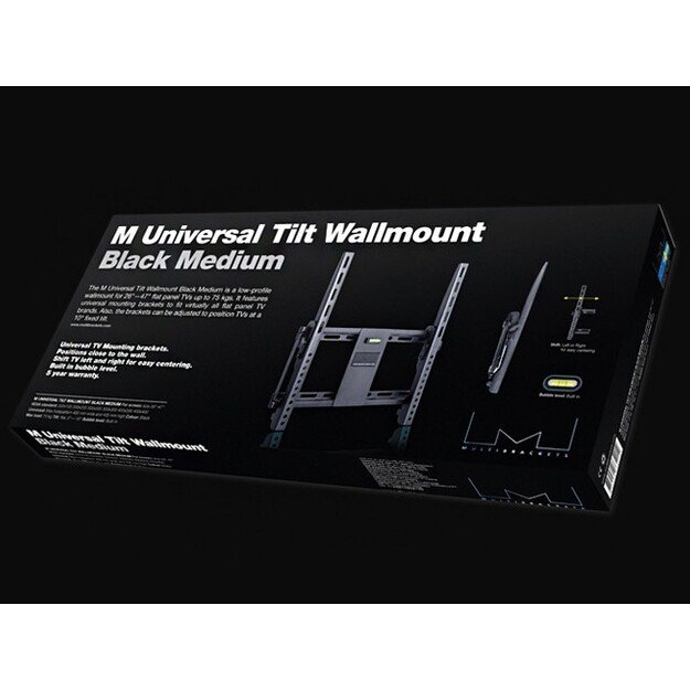 M Universal Tilt Wallmount Black Medium
