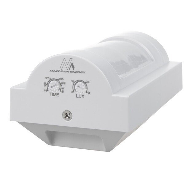 Maclean MCE385 PIR Motion Detector Range up to 12m Indoor Outdoor Dusk to Dawn Sensor 1200W IP65 White