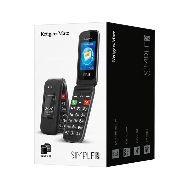 MaxCKruger & Matz KM0930 6,1 cm (2,4 ) 98 g Black Feature phone