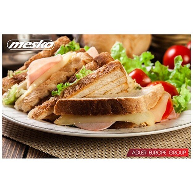 Mesko Sandwich maker MS 3032 750 W, Number of plates 1, Number of pastry 2, Black