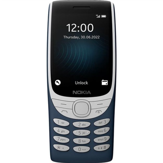Nokia 8210 Blue 2.8   TFT LCD Unisoc T107 Internal RAM 0.048 GB 0.128 GB microSDHC Dual SIM Nano-SIM 4G Main camera 0.3 MP 1450 