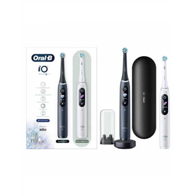 Oral-B Electric Toothbrush iO8 Series Duo Rechargeable For adults Number of brush heads included 2 Black Onyx