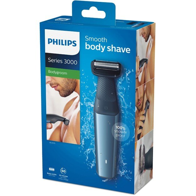 Philips Body razor BG3015/15 Bodygroom series 3000 Operating time (max) 50 min Wet & Dry NiMH Black