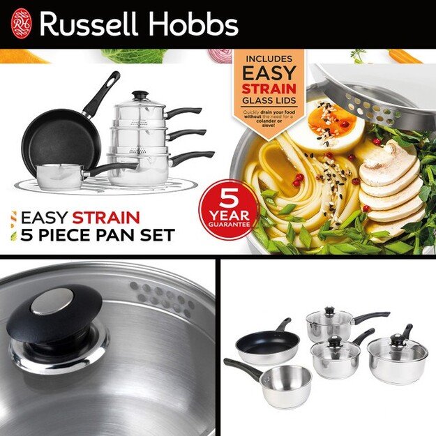 Russell Hobbs RH00543EU7 Easy Strain Pan Set 5pcs