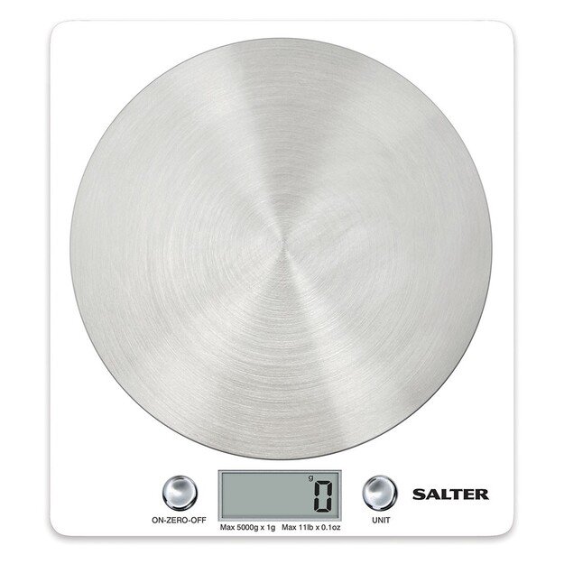 Salter 1036 WHSSDR Disc Electronic Digital Kitchen Scales - White
