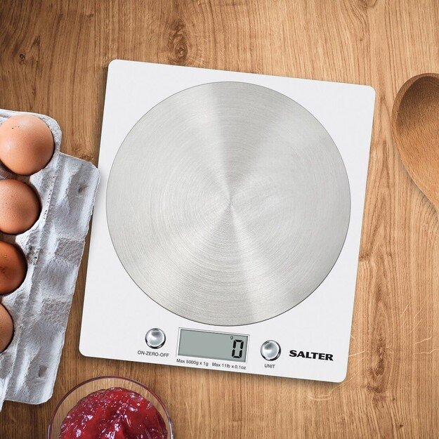 Salter 1036 WHSSDR Disc Electronic Digital Kitchen Scales - White