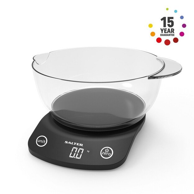 Salter 1074 BKDR Vega Digital Kitchen Scale with Bowl
