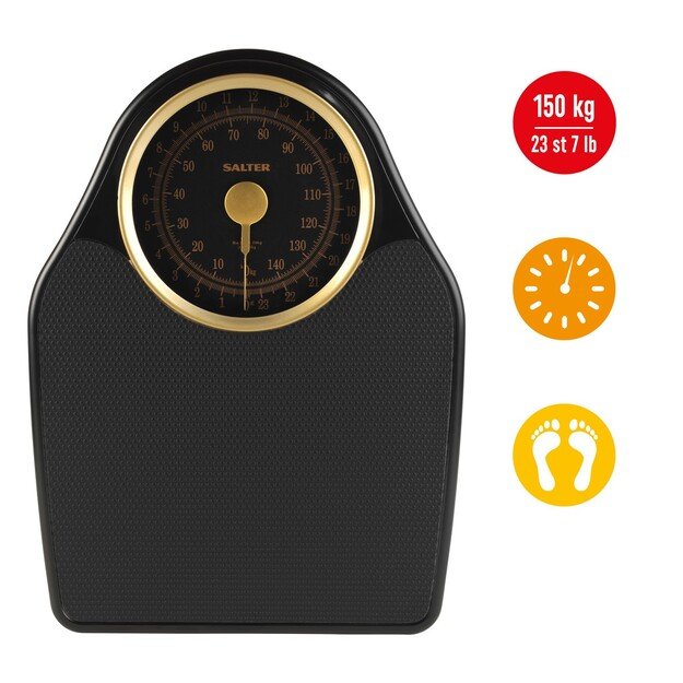 Salter 145 RGFEU16 Doctor Style Mechanical Bathroom Scale, Gold/Rose Gold