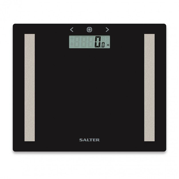 Salter 9113 BK3R Compact Glass Analyser Bathroom Scales - Black