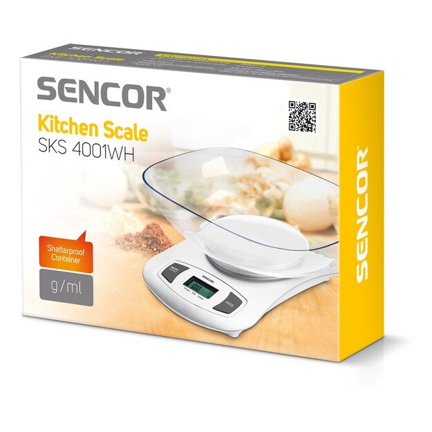 Sencor SKS 4001WH kitchen scale White Electronic kitchen scale