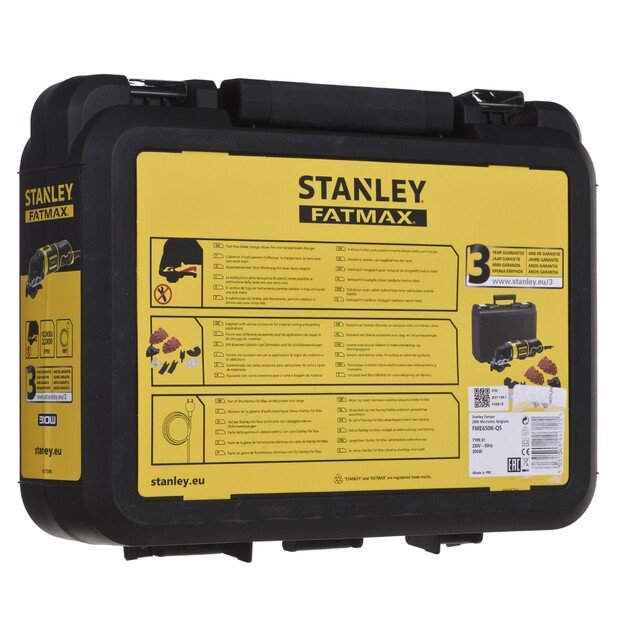 Stanley FME650K-QS oscillating multi-tool Black, Yellow