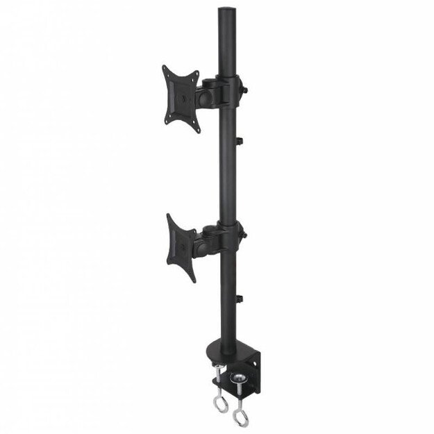 TECHLY 020690 Double twin desk LED/LCD monitor arm 13-27 2x10kg vertical adjustable