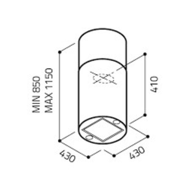 ELICA TUBE PRO ISLAND WH/A/43 