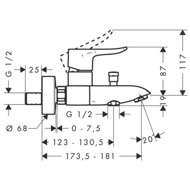 Maišytuvas Hansgrohe Metris, 31480000