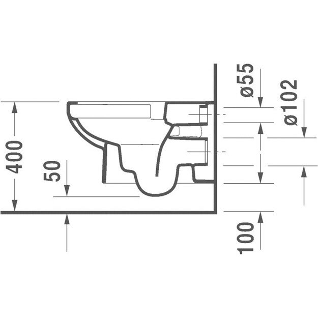 Pakabinamas klozetas Duravit DuraStyle Rimless 45620900A1