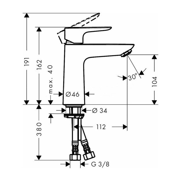 Praustuvo maišytuvas Hansgrohe Talis E 71711000