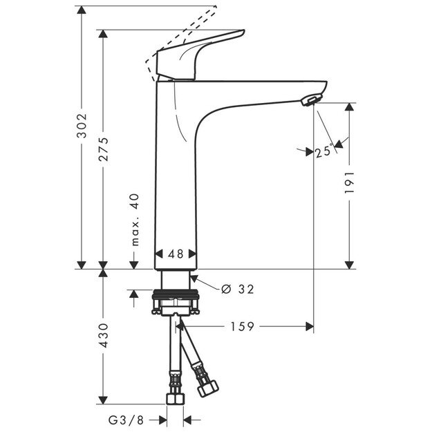 Praustuvo maišytuvas Hansgrohe Focus 31518000