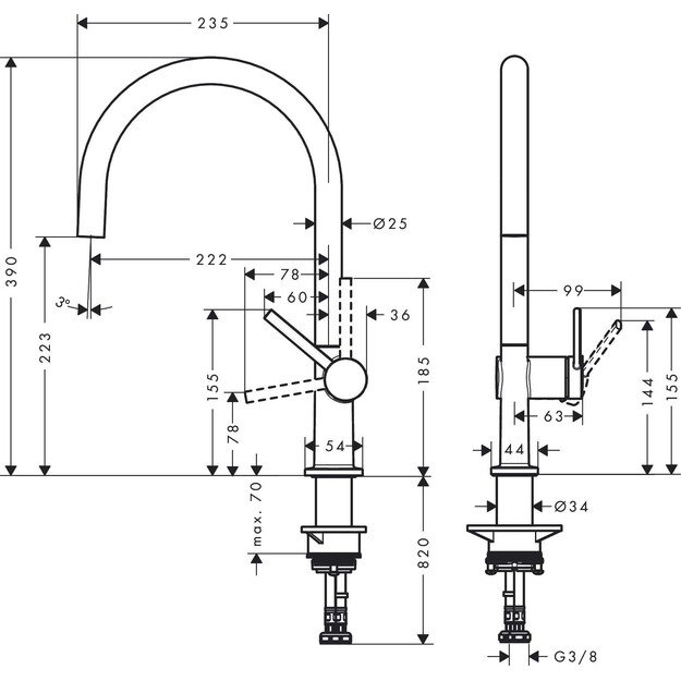 Virtuvinis maišytuvas Hansgrohe Talis M54 72804670